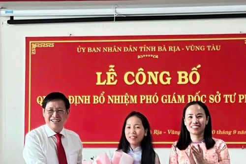Phó Trưởng Ban Pháp chế, HĐND tỉnh Bà Rịa - Vũng Tàu giữ chức Phó Giám đốc Sở Tư pháp