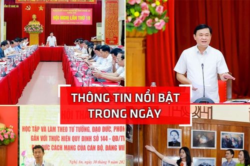 Nghệ An: Thông tin nổi bật ngày 30/9