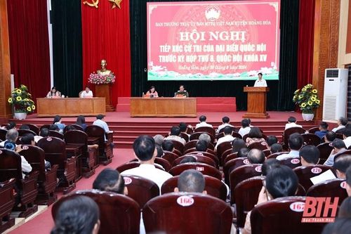 Đoàn ĐBQH tỉnh tiếp xúc cử tri huyện Hoằng Hóa và thị xã Nghi Sơn