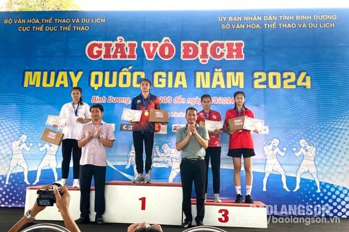 Vận động viên Lạng Sơn đoạt 6 huy chương tại Giải vô địch muay quốc gia năm 2024