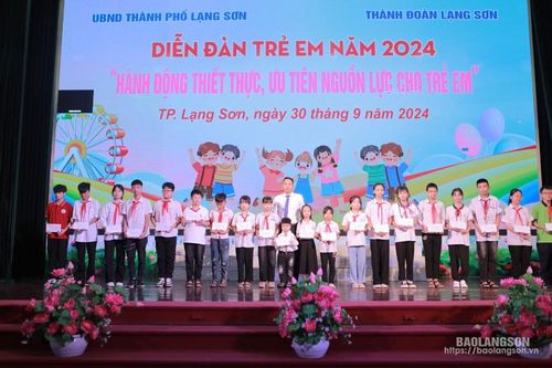 Thành phố Lạng Sơn: Gần 150 trẻ em tham gia Diễn đàn trẻ em năm 2024