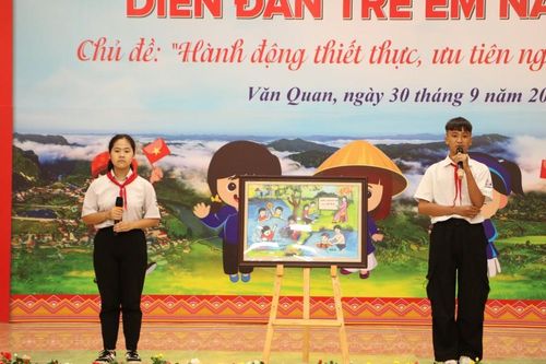 Văn Quan tổ chức Diễn đàn trẻ em năm 2024