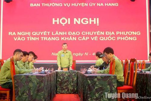 Khai mạc diễn tập khu vực phòng thủ huyện Na Hang