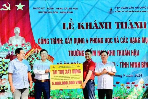 PVCFC tài trợ 5 tỷ đồng xây dựng trường mầm non tại Ninh Bình