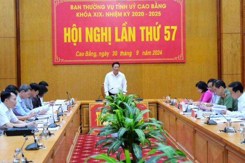 Hội nghị Ban Thường vụ Tỉnh ủy lần thứ 57
