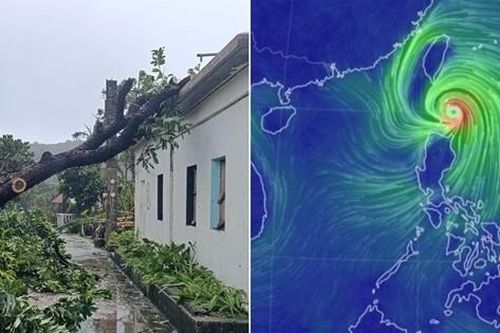 Bão Krathon gây mưa gió mờ mịt ở Philippines dù không đổ bộ, tầm nhìn gần bằng 0