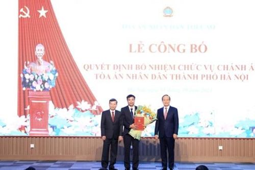 Công bố quyết định bổ nhiệm Chánh án Tòa án Nhân dân Thành phố Hà Nội