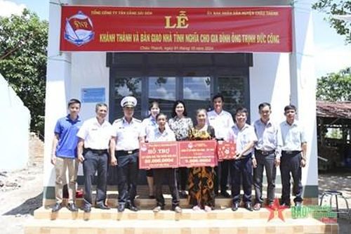 Tân Cảng Sài Gòn khánh thành bàn giao nhà tình nghĩa cho con liệt sĩ