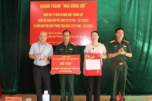 Sư đoàn 346 (Quân khu 1) và Viettel Thái Nguyên khánh thành 'Nhà đồng đội'