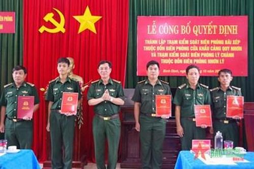 Bộ đội Biên phòng tỉnh Bình Định công bố Quyết định thành lập 2 Trạm Kiểm soát Biên phòng