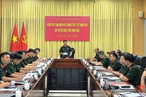 Cục Chính trị Quân khu 2 kiểm tra hoạt động công tác Đảng, công tác chính trị tại Vĩnh Phúc