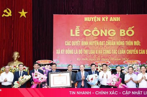Công bố quyết định của Thủ tướng Chính phủ công nhận huyện Kỳ Anh đạt chuẩn nông thôn mới