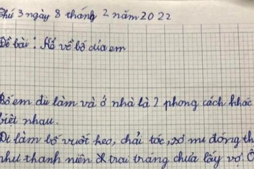 Bài văn 'tả về bố' khiến mẹ đọc xong thích thú vì được nói hộ nỗi lòng