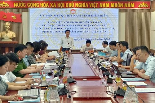 Đoàn Giám sát Ủy ban MTTQ tỉnh làm việc tại huyện Nậm Pồ
