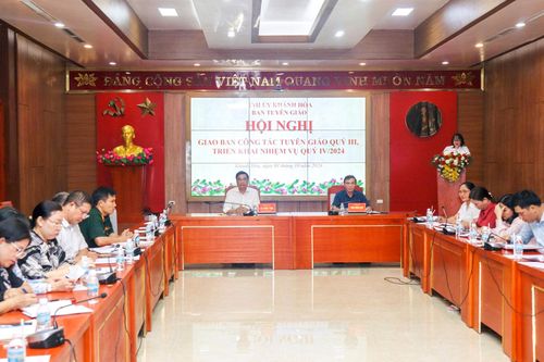Ban Tuyên giáo Tỉnh ủy triển khai nhiệm vụ quý IV năm 2024