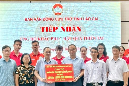 Công ty Cổ phần Tập đoàn Hóa chất Đức Giang ủng hộ 10 tỷ đồng khắc phục hậu quả thiên tai