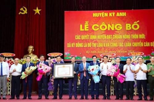 Kỳ Anh (Hà Tĩnh): Xã Kỳ Đồng đạt chuẩn đô thị loại V