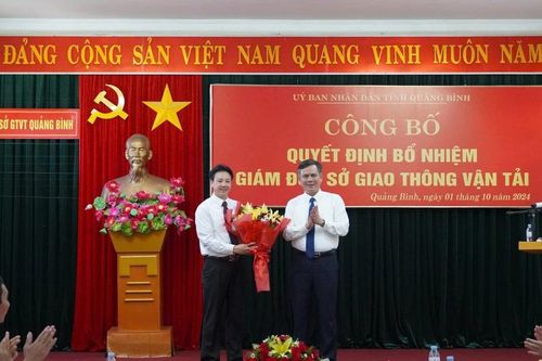 Ông Hoàng Đăng Cương được bổ nhiệm Giám đốc Sở Giao thông Vận tải Quảng Bình