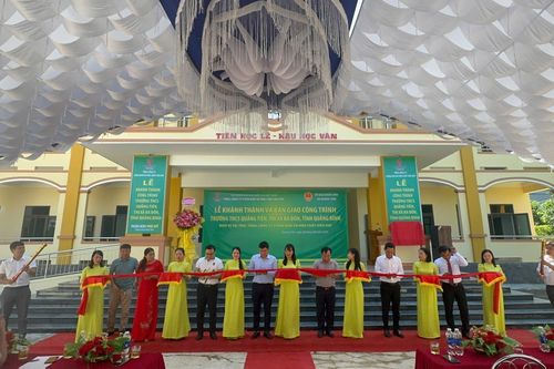 PVFCCo: Khánh thành, bàn giao Nhà lớp học và chức năng trường THCS Quảng Tiên