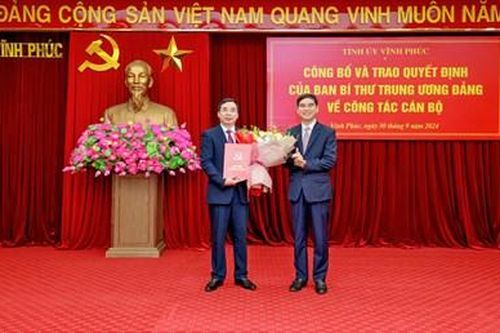 Đồng chí Bùi Huy Vĩnh giữ chức Phó bí thư Thường trực Tỉnh ủy Vĩnh Phúc