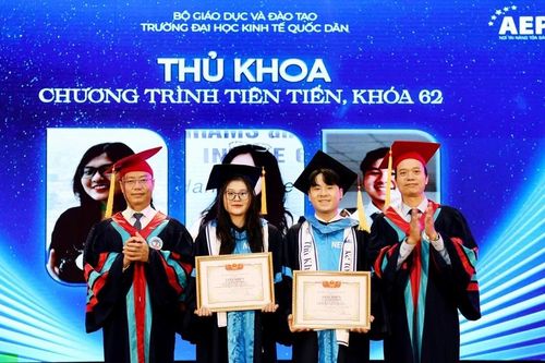 256 tân cử nhân chương trình tiên tiến Trường ĐH Kinh tế quốc dân tốt nghiệp