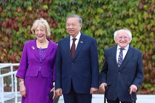 Lễ đón chính thức Tổng Bí thư, Chủ tịch nước Tô Lâm tại thủ đô Dublin, Ireland