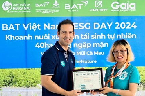 BAT Việt Nam hoàn thành dự án hợp tác trồng rừng ngập mặn tại Cà Mau