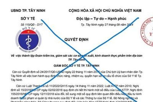 Mạo danh lãnh đạo Sở Y tế lừa các cơ sở kinh doanh thực phẩm