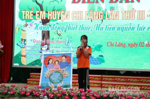 Chi Lăng tổ chức Diễn đàn trẻ em năm 2024