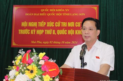 Đồng chí Phó Bí thư Thường trực Tỉnh ủy, Trưởng Đoàn đại biểu Quốc hội tỉnh tiếp xúc cử tri nơi cư trú