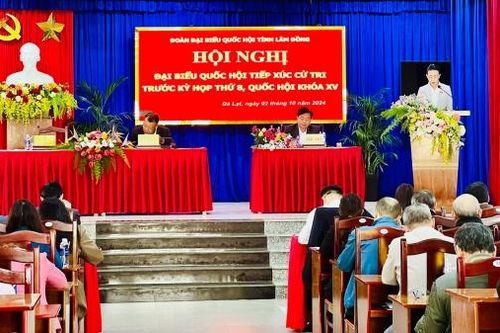 Đoàn ĐBQH Lâm Đồng tiếp xúc cử tri Đà Lạt trước Kỳ họp thứ 8, Quốc hội Khóa XV