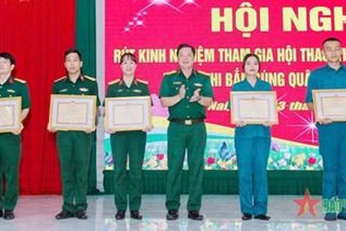 Bộ CHQS tỉnh Đồng Nai khen thưởng các tập thể, cá nhân tiêu biểu trong hội thi, hội thao