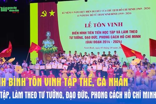 Ninh Bình tôn vinh tập thể, cá nhân học tập, làm theo tư tưởng, đạo đức, phong cách Hồ Chí Minh