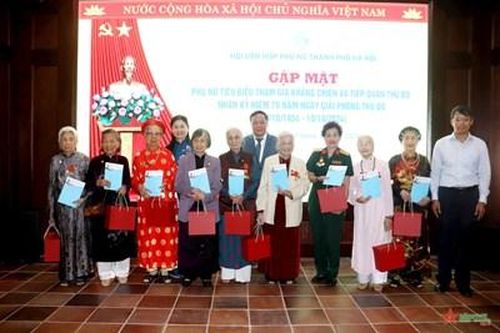 Hà Nội: Gặp mặt, tri ân 33 phụ nữ tiêu biểu tham gia kháng chiến và tiếp quản Thủ đô