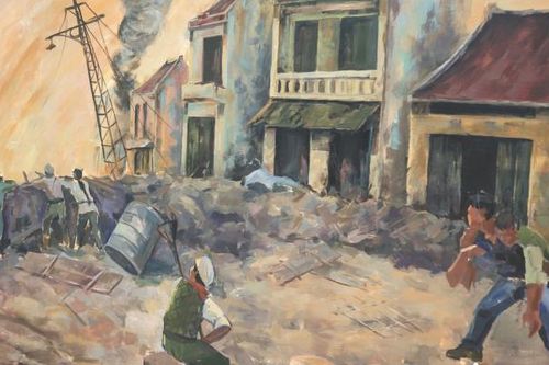 Chiêm ngưỡng bức tranh Panorama chào mừng Ngày Giải phóng Thủ đô
