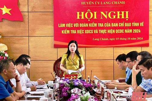 Kiểm tra việc xây dựng cơ sở và thực hiện quy chế dân chủ tại huyện Lang Chánh