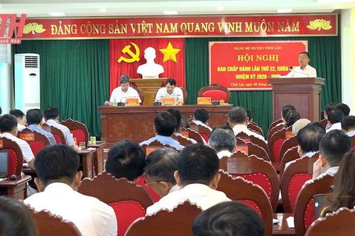 Hội nghị lần thứ 22 Ban Chấp hành Đảng bộ huyện Vĩnh Lộc khóa XXVI