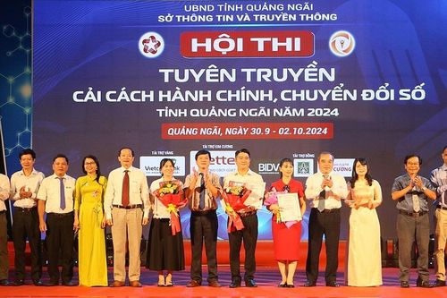 Trao giải Hội thi tuyên truyền cải cách hành chính, chuyển đổi số tỉnh Quảng Ngãi