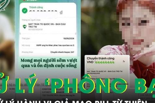 Bộ Công an sẽ tiếp nhận, xử lý hành vi 'phông bạt', giả mạo bill chuyển tiền từ thiện