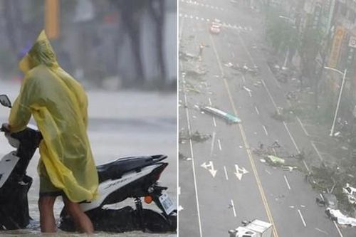 Video bão Krathon ở Đài Loan: Gió rít giữa các tòa chung cư, hất tung nóc nhà