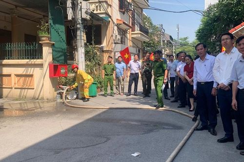 Huyện Hoài Đức: ra mắt mô hình hệ thống máy bơm chữa cháy Nhân dân