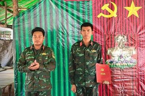 Kết nạp đảng trên thao trường