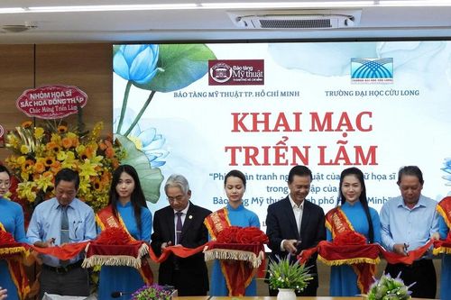 Trường ĐH Cửu Long triển lãm Phiên bản tranh nghệ thuật các nữ họa sĩ