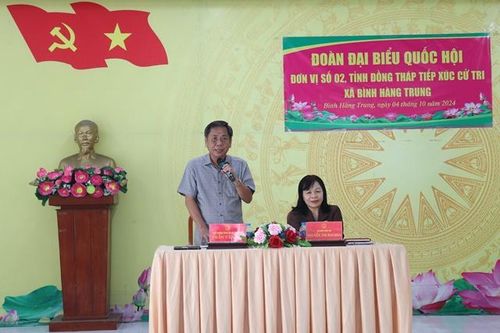 Đại biểu Quốc hội tiếp xúc cử tri huyện Cao Lãnh và TP Cao Lãnh