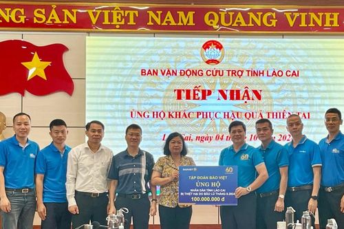 Tập đoàn Bảo Việt hỗ trợ tỉnh Lào Cai 300 triệu đồng khắc phục hậu quả thiên tai