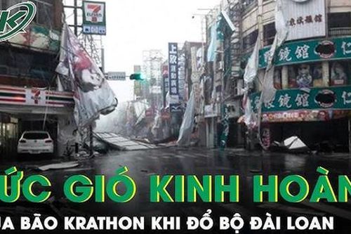 'Cơn bão kỳ lạ' đổ bộ Đài Loan (Trung Quốc) thổi bay container, nhà tầng rung chuyển như động đất