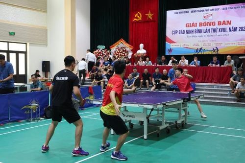 Khai mạc Giải bóng bàn Cúp Báo Ninh Bình lần thứ XVIII năm 2024