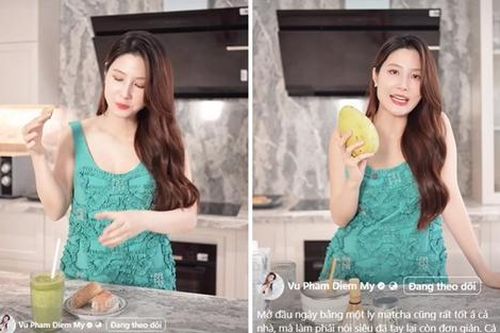 Diễm My 9X lộ bụng bầu lớn, rất thích ăn xoài chua