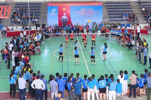 Thọ Xuân khai mạc giải bóng chuyền hơi nữ lần thứ I - năm 2024