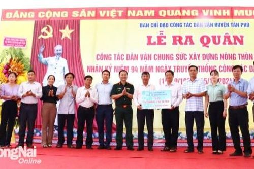 Trên 4,5 tỷ đồng làm dân vận chung sức xây dựng nông thôn mới kiểu mẫu tại Tân Phú